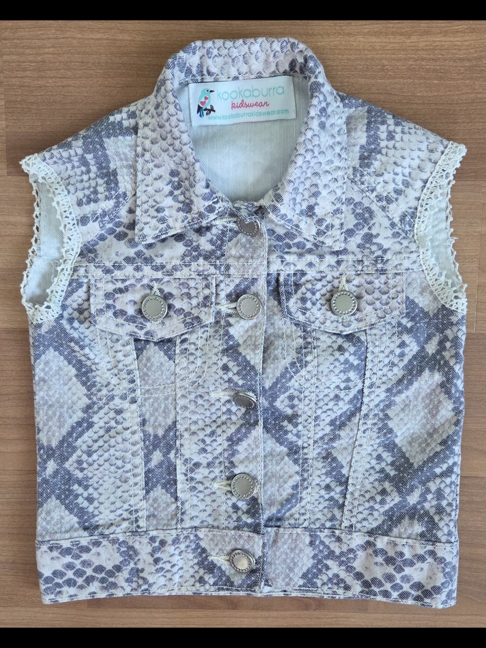 Kookaburra Kidswear, Size 1 Girls, Denim Vest
